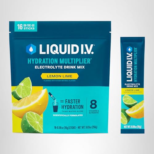 Liquid I.V.® Hydration Multiplier - Lemon Lime | Electrolyte Powder Drink Mix | 1 Pack (16 Servings) Liquid I.V.Buy Supplements Australia
