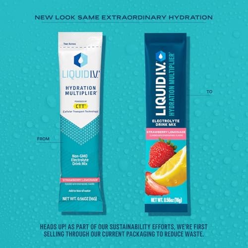 Liquid I.V.® Hydration Multiplier - Strawberry Lemonade | Electrolyte Powder Drink Mix | 1 Pack (16 Servings) Liquid I.V.Buy Supplements Australia