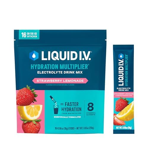Liquid I.V.® Hydration Multiplier - Strawberry Lemonade | Electrolyte Powder Drink Mix | 1 Pack (16 Servings) Liquid I.V.Buy Supplements Australia