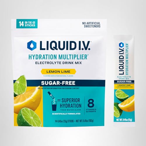 Liquid I.V.® Hydration Multiplier Sugar-Free - Lemon Lime | Electrolyte Powder Drink Mix | 1 Pack(14 Servings) Liquid I.V.Buy Supplements Australia