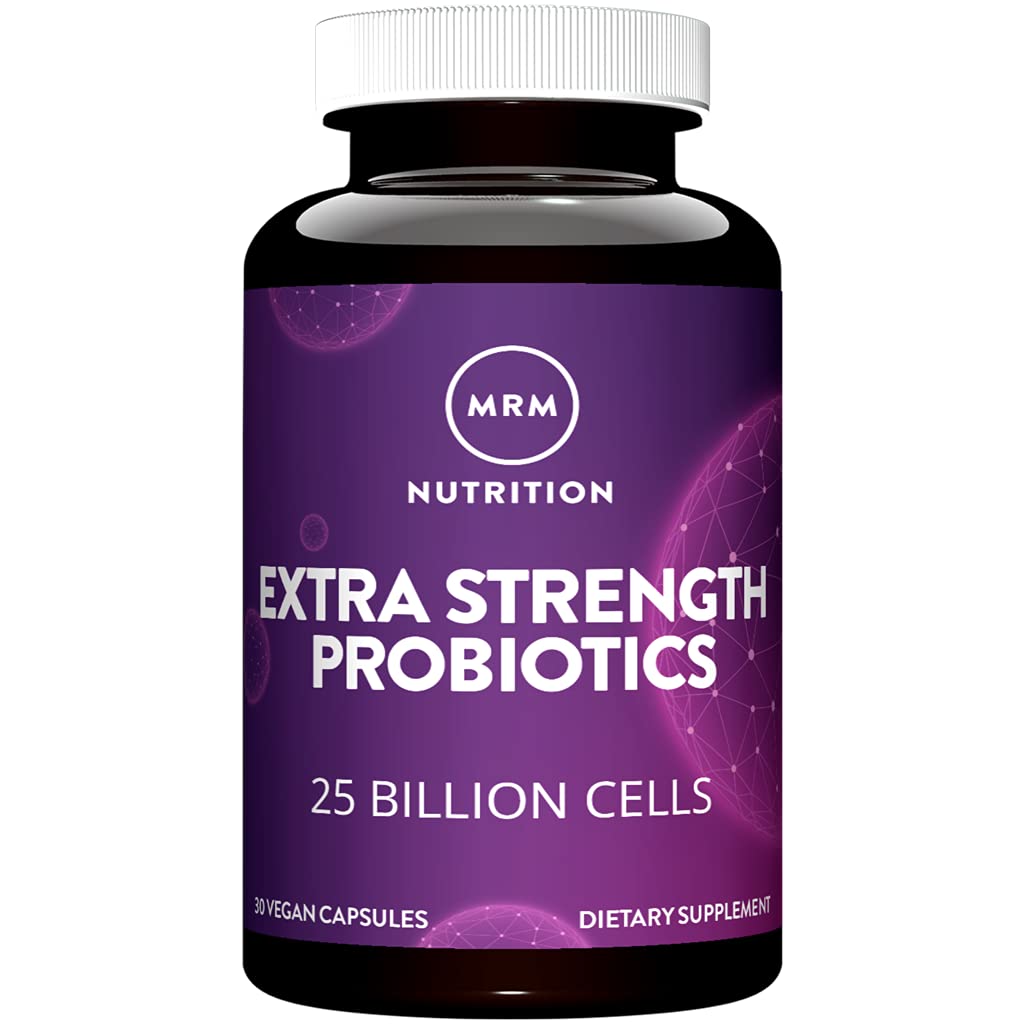 MRM Nutrition Extra Strength Probiotics - Supports Intestinal, GI, & Immune Health for Women & Men, Prebiotic, Probiotic, & Postbiotic Supplement, 25 Billion Cells & 16 Strains, Vegan - 30 Servings MRMBuy Supplements Australia