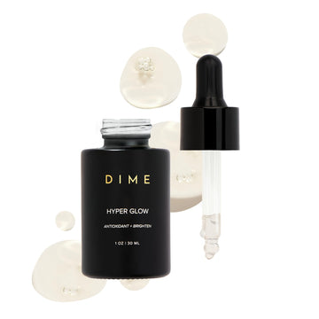 DIME Beauty Hyper Glow Treatment Vitamin C Serum Dark Spot Remover for Face Brightening Hydrating Antioxidant Vitamin C Serum for Face with Ferulic Acid Resveratrol Hyaluronic Acid Aloe 1 oz / 30 ml DIMEBuy Supplements Australia