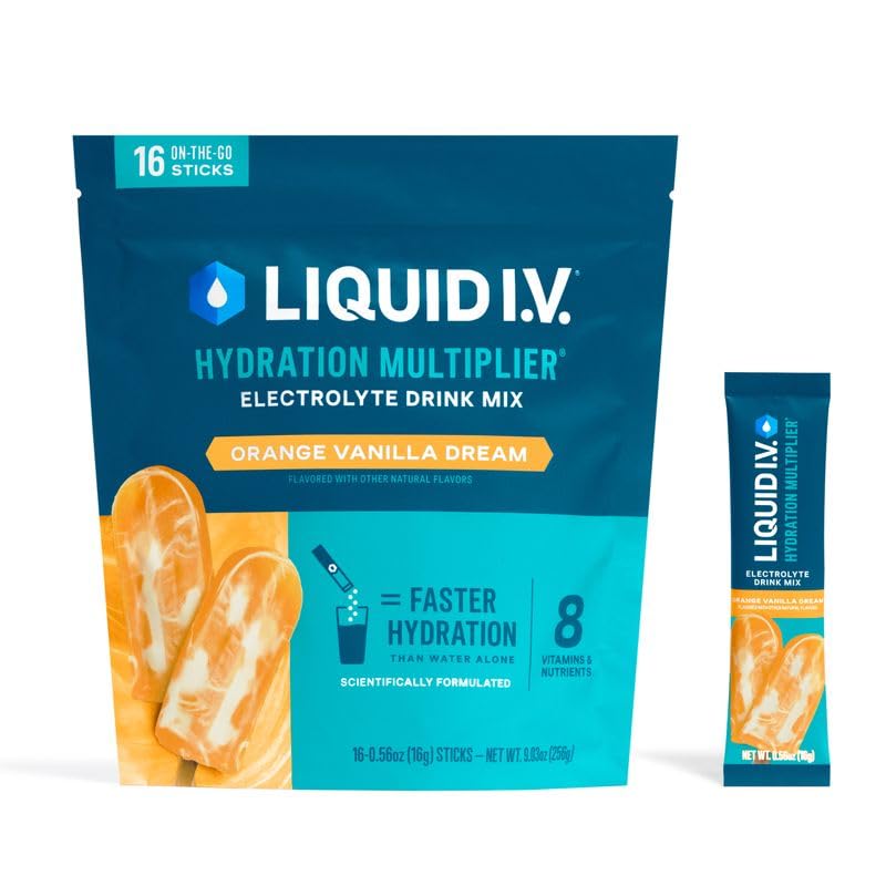 Liquid I.V.® Hydration Multiplier - Orange Vanilla Dream | Electrolyte Powder Drink Mix | 1 Pack (16 Servings) Liquid I.V.Buy Supplements Australia