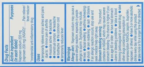 Aleve Tablets with Naproxen Sodium, 220mg (NSAID) Pain Reliever/Fever Reducer, 24 Count, Blue AleveBuy Supplements Australia