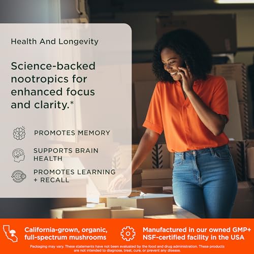 The Genius Brand Mood + Focus Nootropic – 400mg Organic Lion’s Mane, Alpha GPC & Citicoline – Memory & Focus Supplement – 30 Servings The Genius BrandBuy Supplements Australia