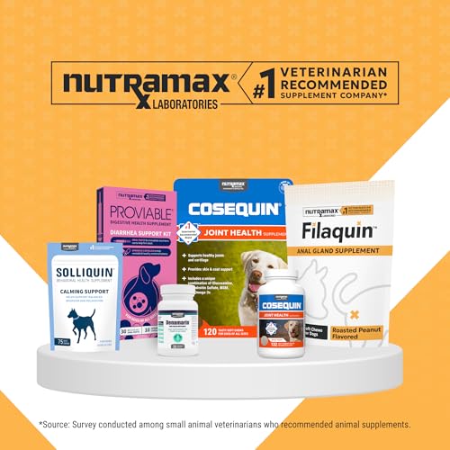 Nutramax Filaquin Anal Gland Supplement for Dogs, from The Same Company as Cosequin & Proviable, with Pre & Postbiotics and Psyllium Husk Fiber to Support Anal Gland Health, 90 Count Soft Chews Nutramax LaboratoriesBuy Supplements Australia