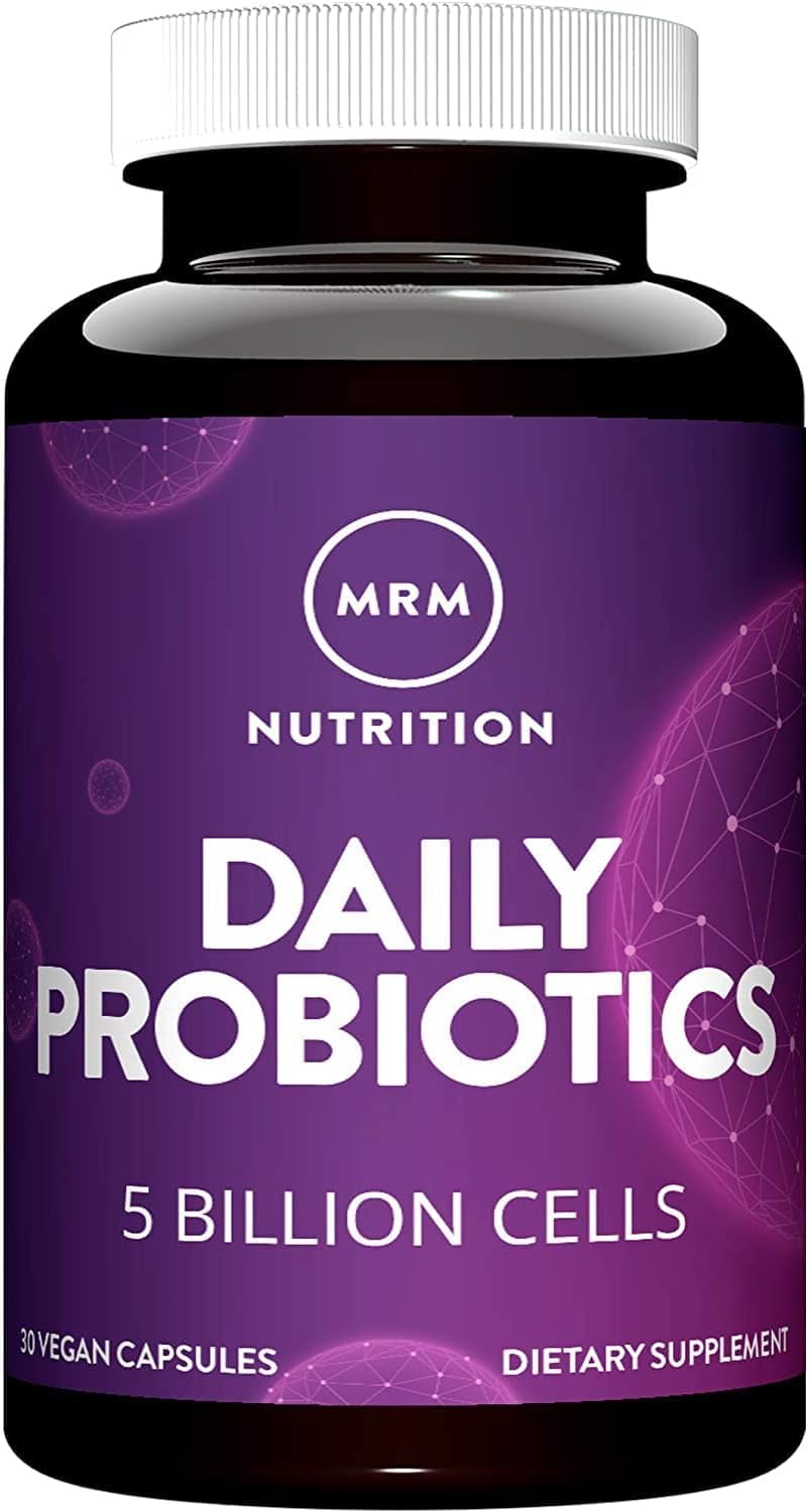 MRM Nutrition Daily Probiotics - Supports Intestinal, GI, & Immune Health for Women & Men, Prebiotic, Probiotic, & Postbiotic Supplement, 5 Billion Cells & 16 Different Strains, Vegan - 30 Servings MRMBuy Supplements Australia