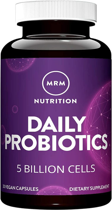 MRM Nutrition Daily Probiotics - Supports Intestinal, GI, & Immune Health for Women & Men, Prebiotic, Probiotic, & Postbiotic Supplement, 5 Billion Cells & 16 Different Strains, Vegan - 30 Servings MRMBuy Supplements Australia