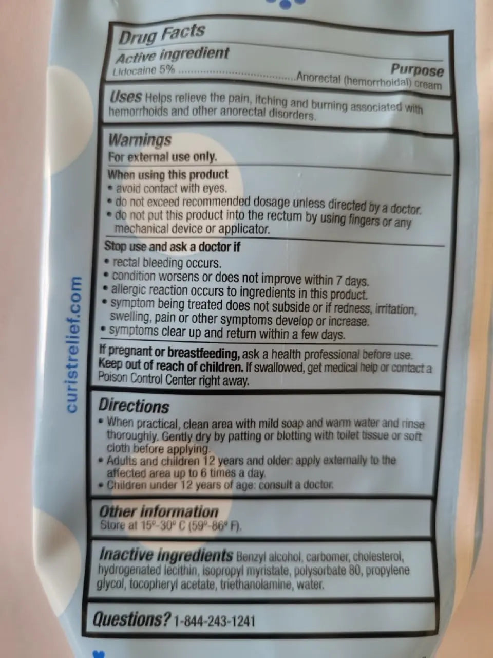Curist 5% Lidocaine Numbing Cream - 6 oz (170 g) XL Tube - Soothing Numbing Cream for Temporary Discomfort, Itching, and Burning from Hemorrhoids Lidocaine 5% (1 Pack - 6 oz Tube) CuristBuy Supplements Australia