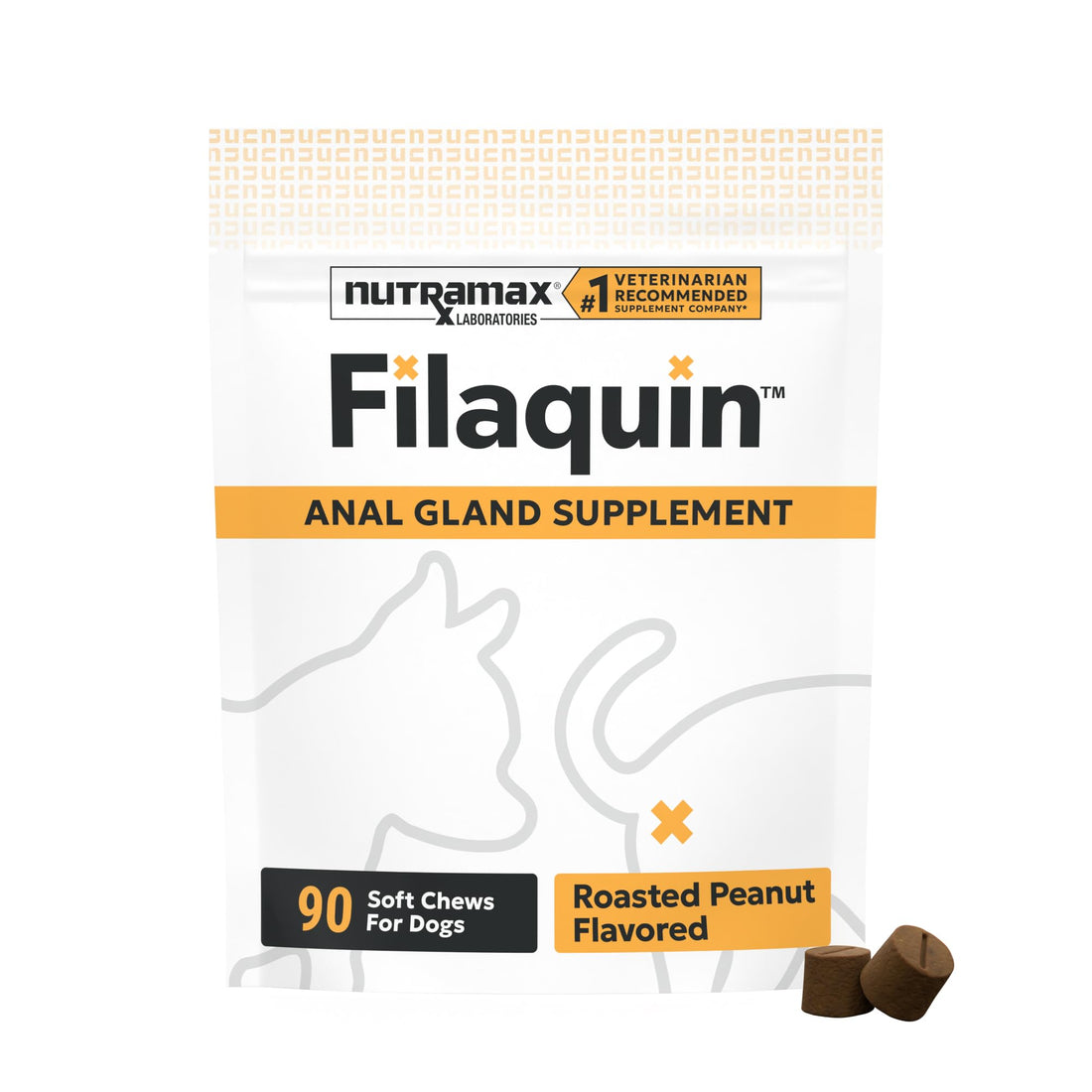 Nutramax Filaquin Anal Gland Supplement for Dogs, from The Same Company as Cosequin & Proviable, with Pre & Postbiotics and Psyllium Husk Fiber to Support Anal Gland Health, 90 Count Soft Chews Nutramax LaboratoriesBuy Supplements Australia