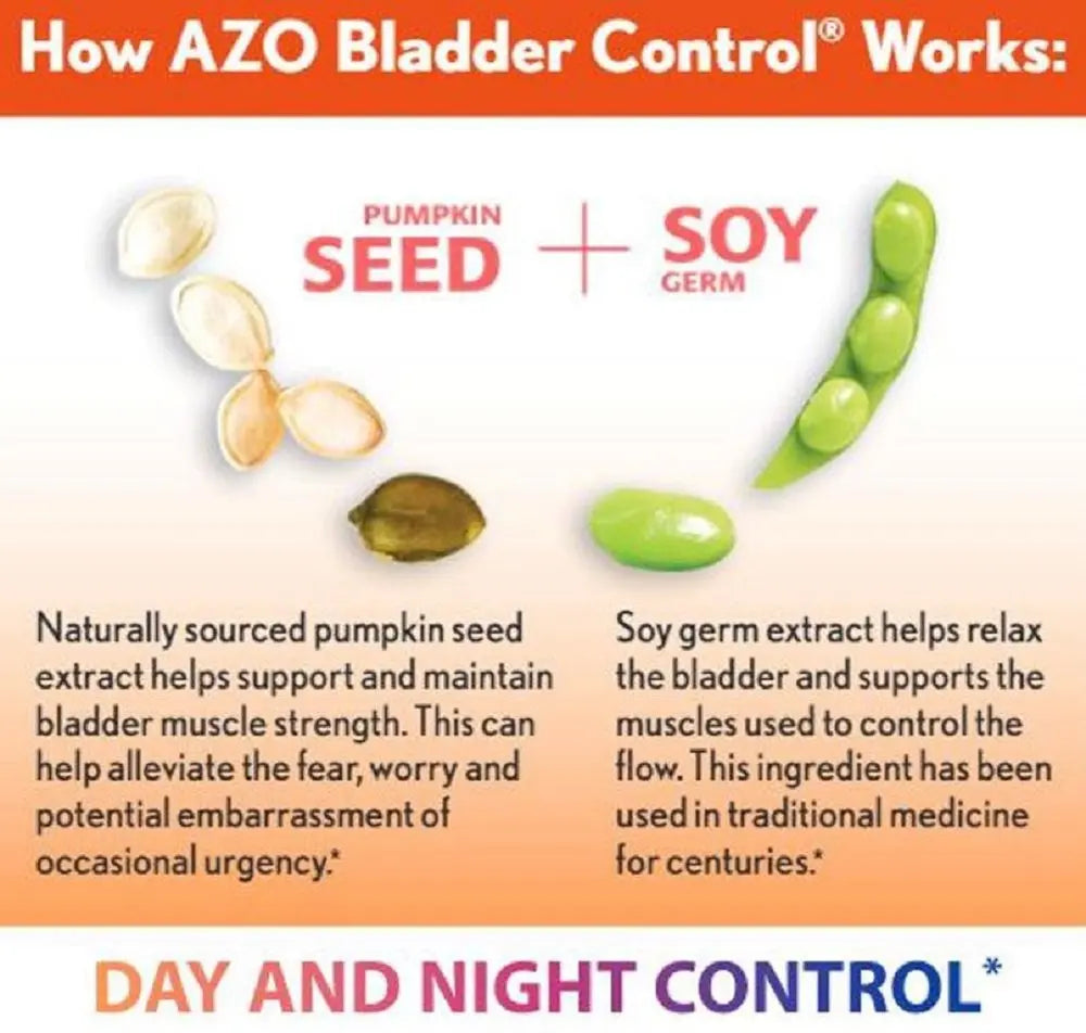 AZO Bladder Control with Go-Less Daily Supplement | Helps Reduce Occasional Urgency & Leakage | 54 Count Cranberry Urinary Tract Health | 100 Softgels AZOBuy Supplements Australia