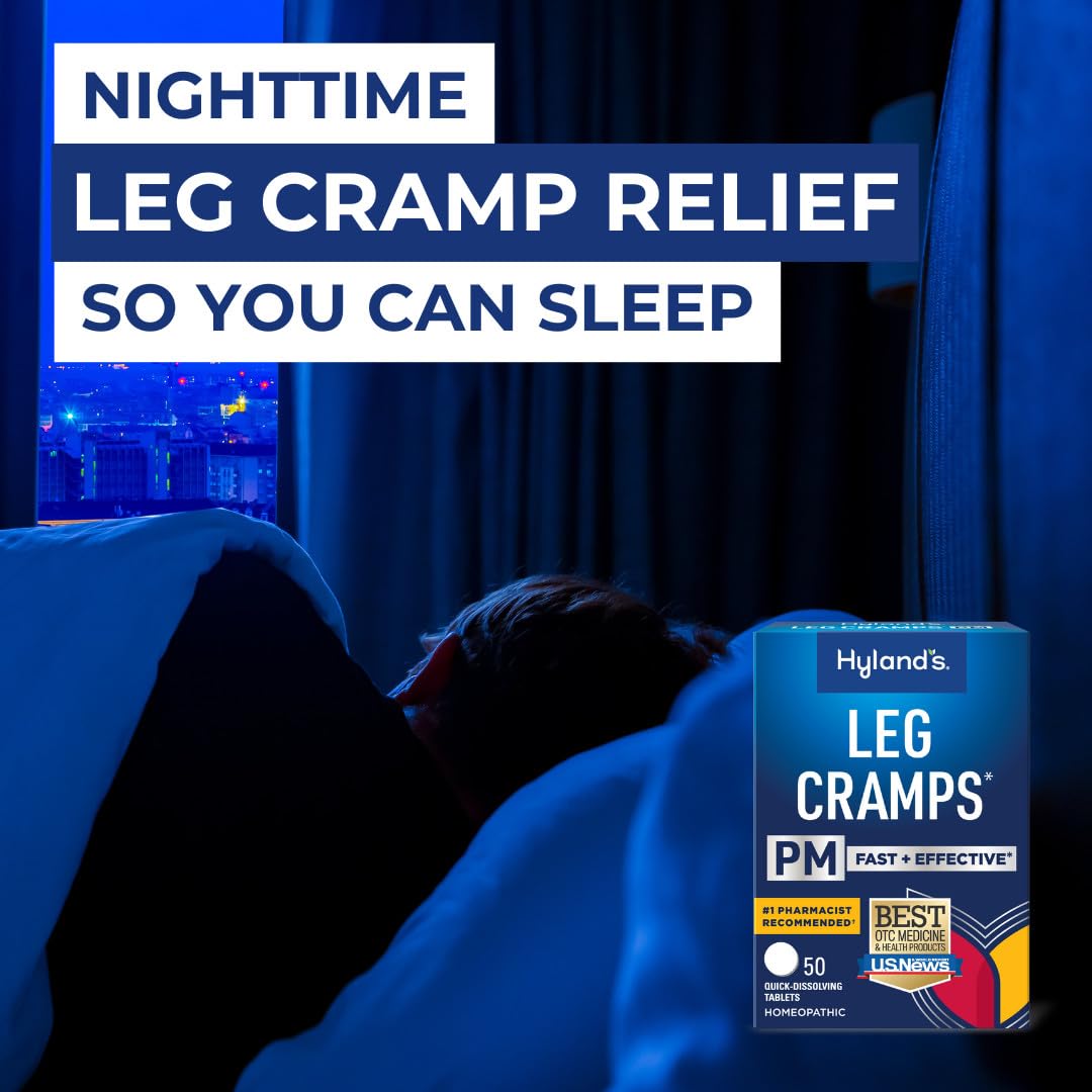 Hyland's Leg Cramps PM, Relief of Nighttime Leg, Calf, and Foot Cramps, 50 Quick-Dissolving Tablets 4-Pack (200 Total) Hyland'sBuy Supplements Australia
