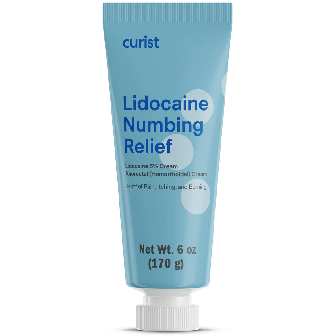 Curist 5% Lidocaine Numbing Cream - 6 oz (170 g) XL Tube - Soothing Numbing Cream for Temporary Discomfort, Itching, and Burning from Hemorrhoids Lidocaine 5% (1 Pack - 6 oz Tube) CuristBuy Supplements Australia