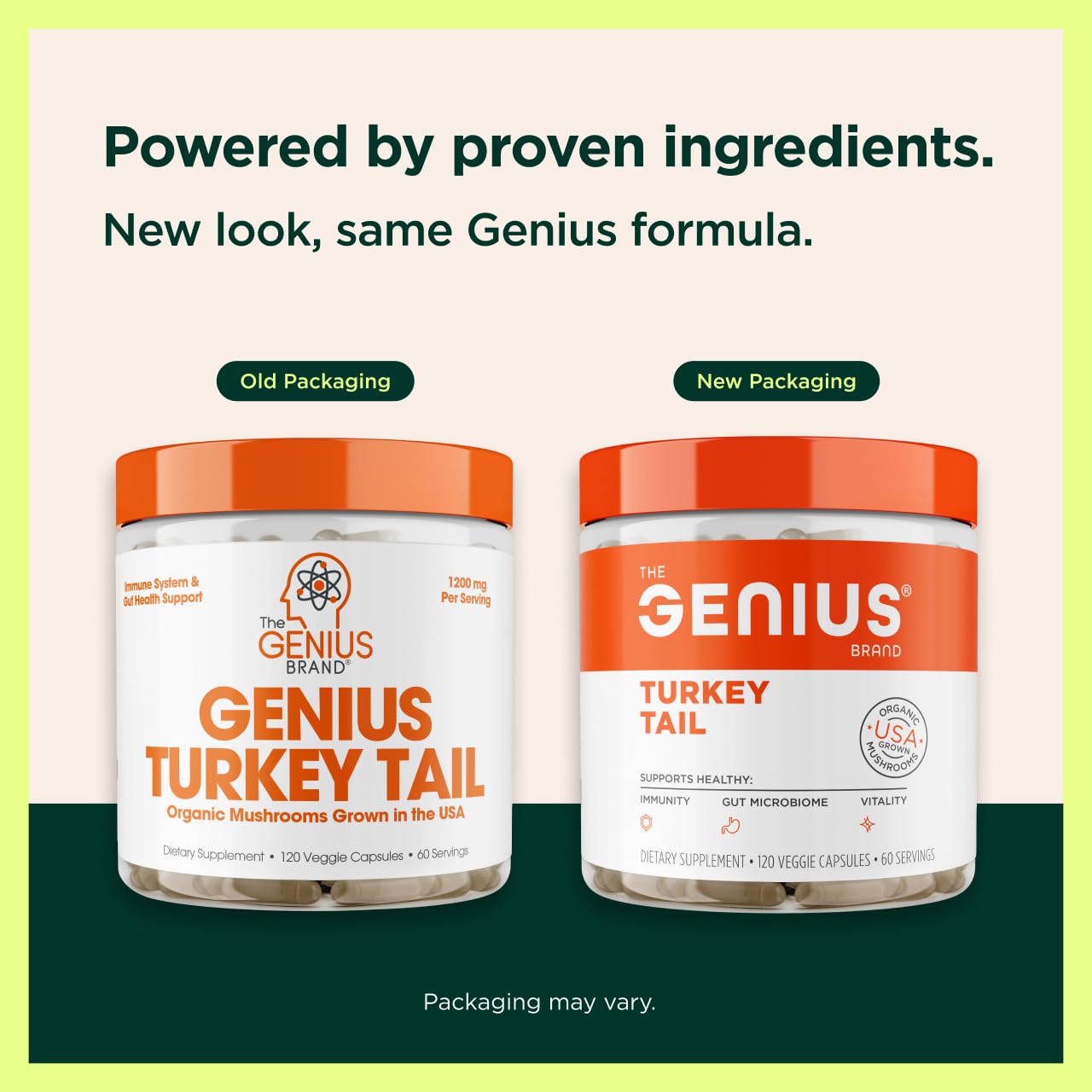 The Genius Brand Genius Turkey Tail - Plant-Based Supplement for Immune, Gut & Antioxidant Support - Organic & Non-GMO - 120 Veggie Capsules The Genius BrandBuy Supplements Australia
