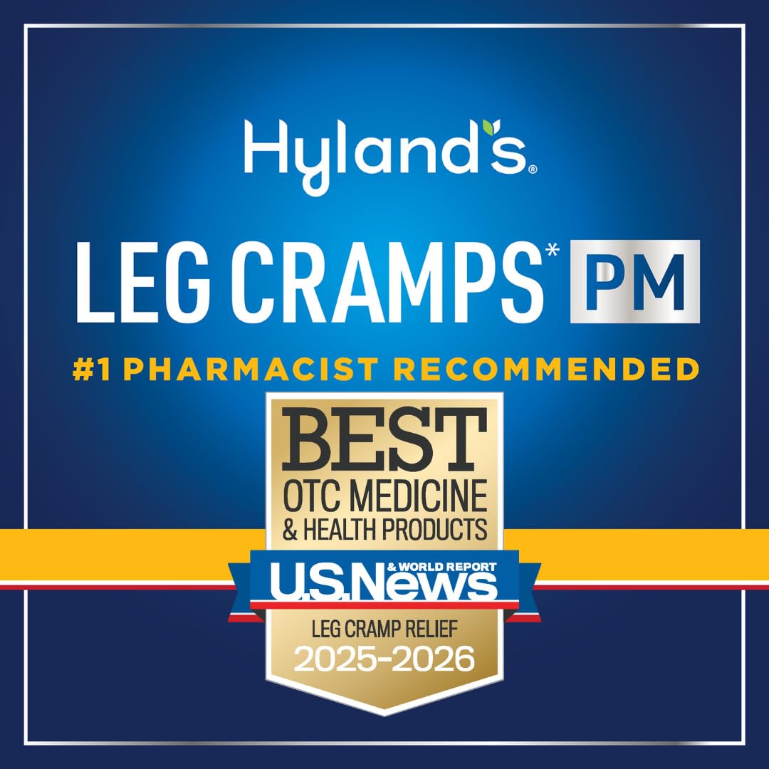 Hyland's Leg Cramps PM, Relief of Nighttime Leg, Calf, and Foot Cramps, 50 Quick-Dissolving Tablets 4-Pack (200 Total) Hyland'sBuy Supplements Australia