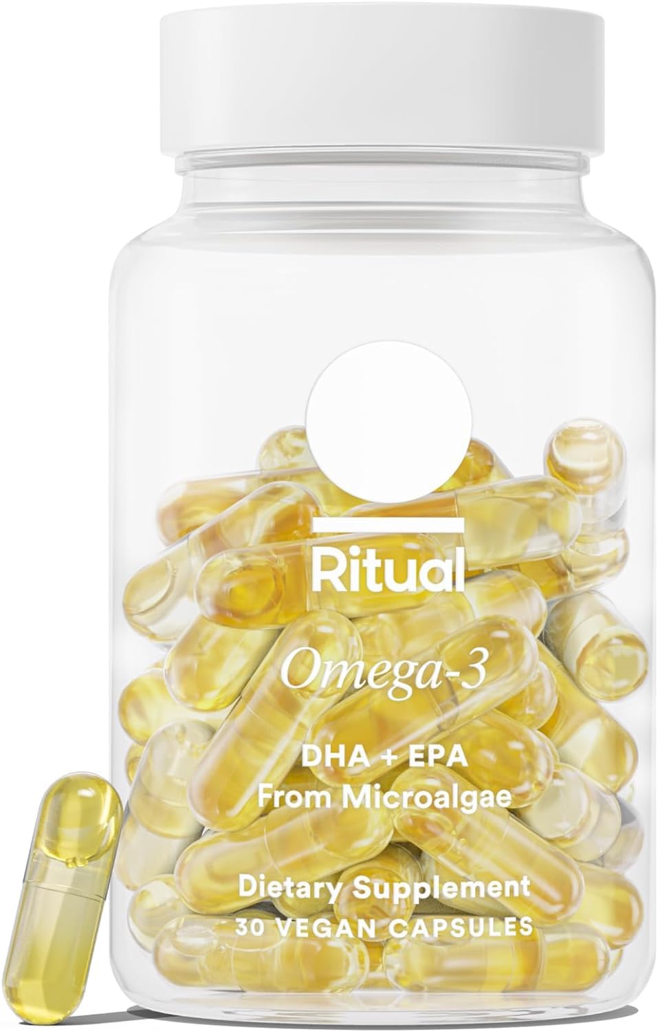 Ritual Omega 3 - Vegan - Science-Backed Dose of DHA & EPA Fatty Acids in 2:1 Ratio, Bioavailable, Brain and Heart Health Support, Minimal Burp-Back, Sustainably Sourced Microalgae, 30 Day Supply RitualBuy Supplements Australia