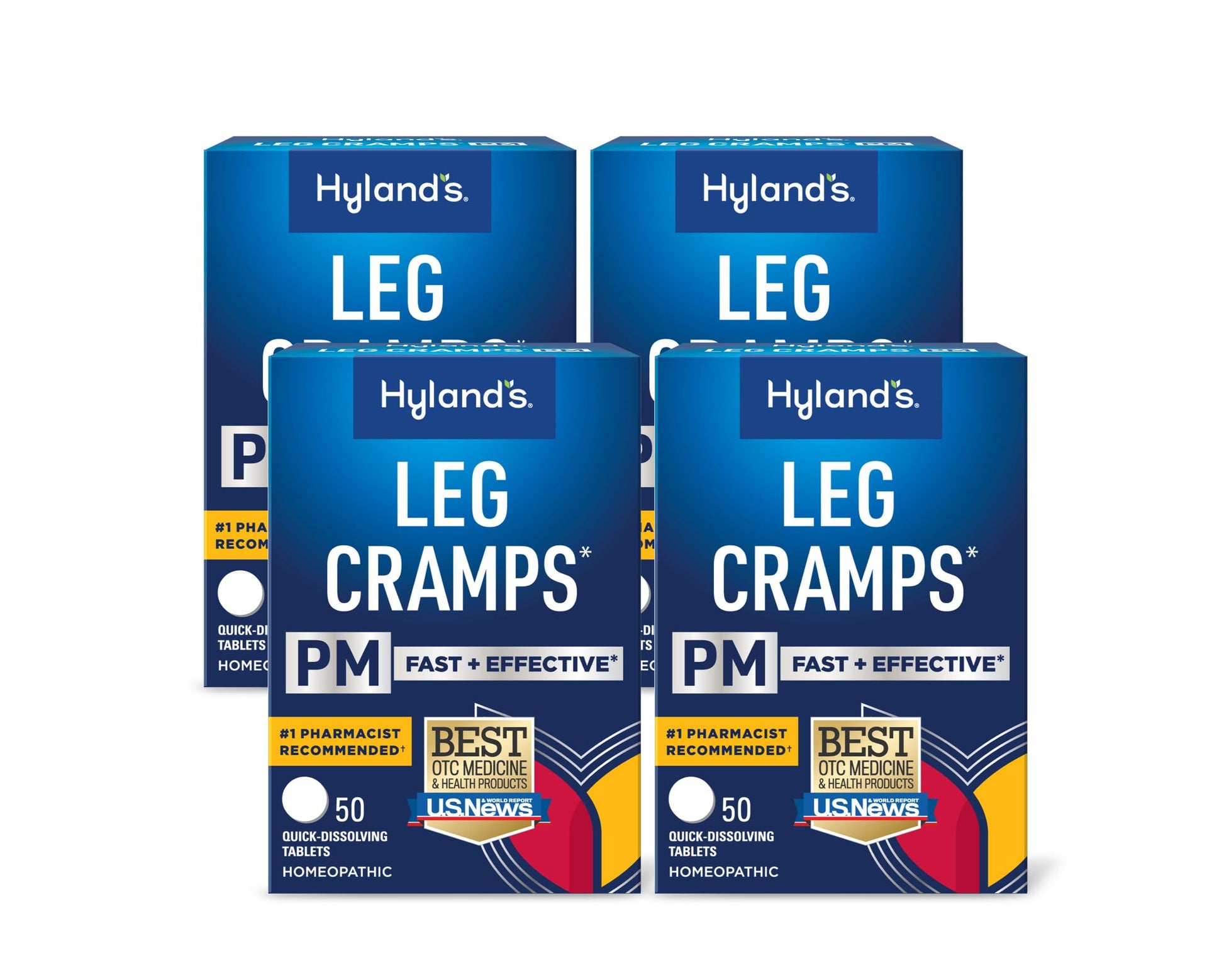 Hyland's Leg Cramps PM, Relief of Nighttime Leg, Calf, and Foot Cramps, 50 Quick-Dissolving Tablets 4-Pack (200 Total) Hyland'sBuy Supplements Australia