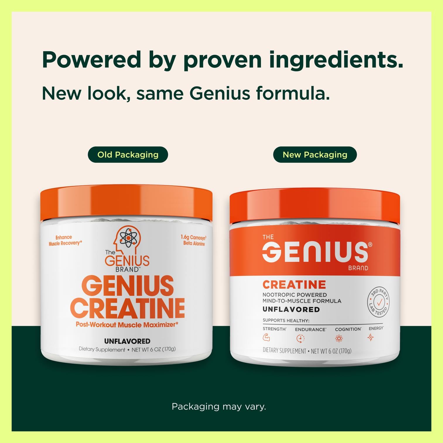 The Genius Brand Genius Creatine - Creatine Monohydrate Powder for Active Lifestyles - Endurance, Strength, Brain Performance & Muscle Health Support - Mind-to-Muscle Formula - Unflavored - 6 oz The Genius BrandBuy Supplements Australia