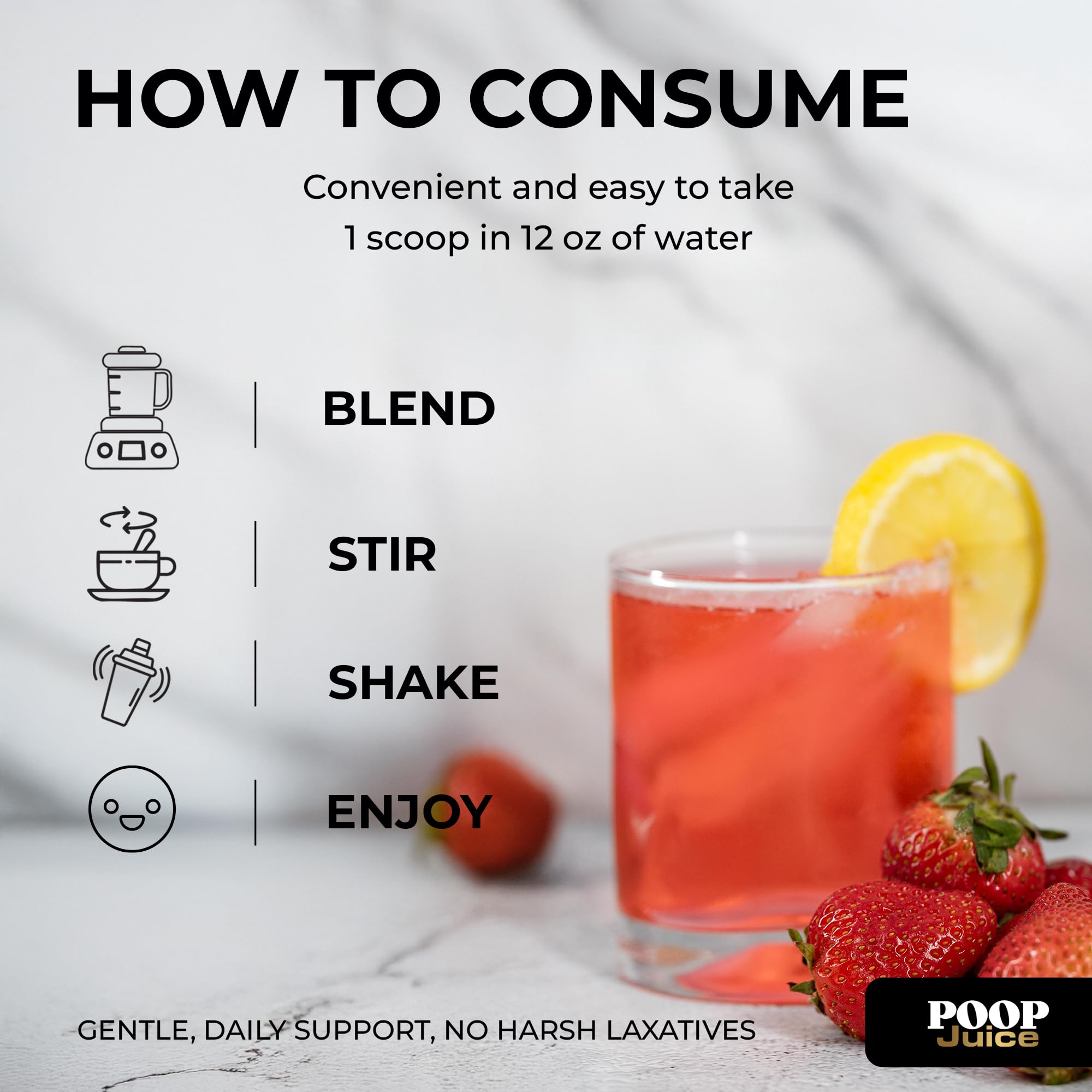 Poop Juice 5-in-1 Daily Fiber Supplement Powder - Bloat & Poop Relief - Prebiotic, Probiotic, Postbiotic, Digestive Enzymes, L-Glutamine - GLP-1 Support - Sugar-Free Georgia Peach Mango (30 Servings) Poop JuiceBuy Supplements Australia