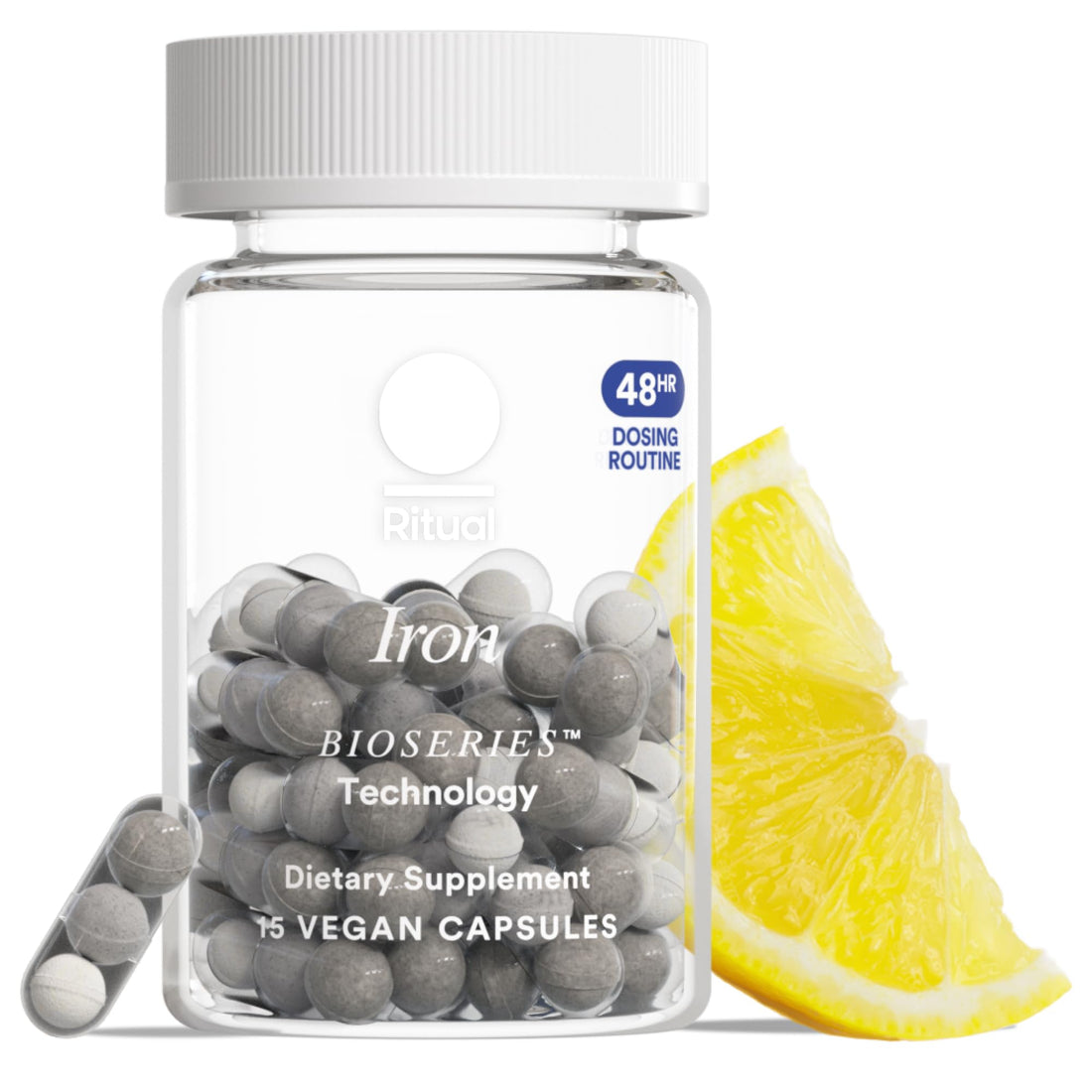 Ritual Iron Supplement to Support Low Iron Levels 60 mg | 48-hour Dosing Routine with BioSeries™ Technology plus Vitamin A and C. Designed for Optimal Absorption and Minimal GI Discomfort* 15 Servings RitualBuy Supplements Australia