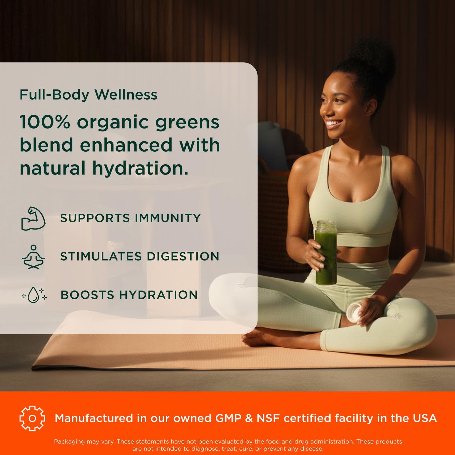 The Genius Brand Daily Superfood Greens - Organic Plant-Based Powder - Pineapple Flavor - Whole Food Blend with Greens, Fruits & Veggies - 30 Serving The Genius BrandBuy Supplements Australia