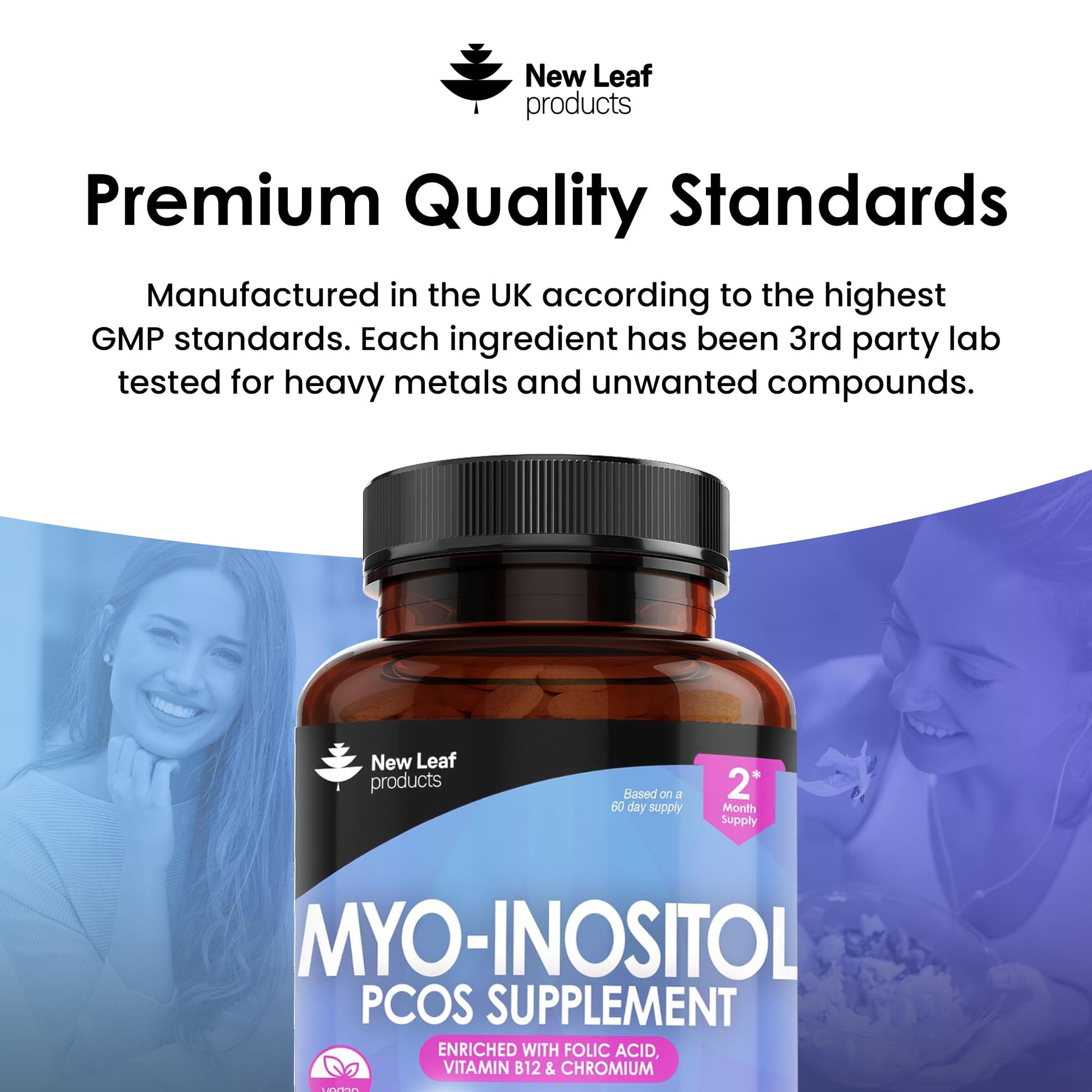 Myo-Inositol PCOS Supplement - Myo Inositol Tablets PCOS Supplement Enriched NEW LEAF PRODUCTSBuy Supplements Australia