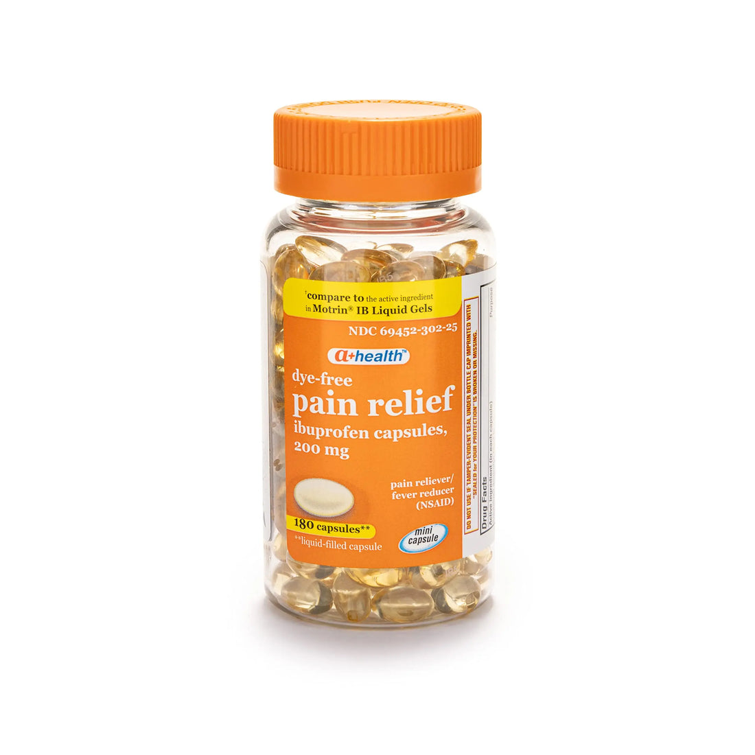 A+Health Dye-Free Ibuprofen 200 Mg Mini Softgels, Pain Reliever/Fever Reducer (NSAID), 180 Count A+HealthBuy Supplements Australia