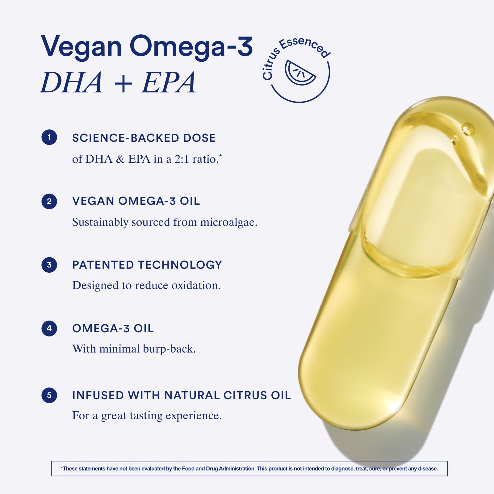 Ritual Omega 3 - Vegan - Science-Backed Dose of DHA & EPA Fatty Acids in 2:1 Ratio, Bioavailable, Brain and Heart Health Support, Minimal Burp-Back, Sustainably Sourced Microalgae, 30 Day Supply RitualBuy Supplements Australia