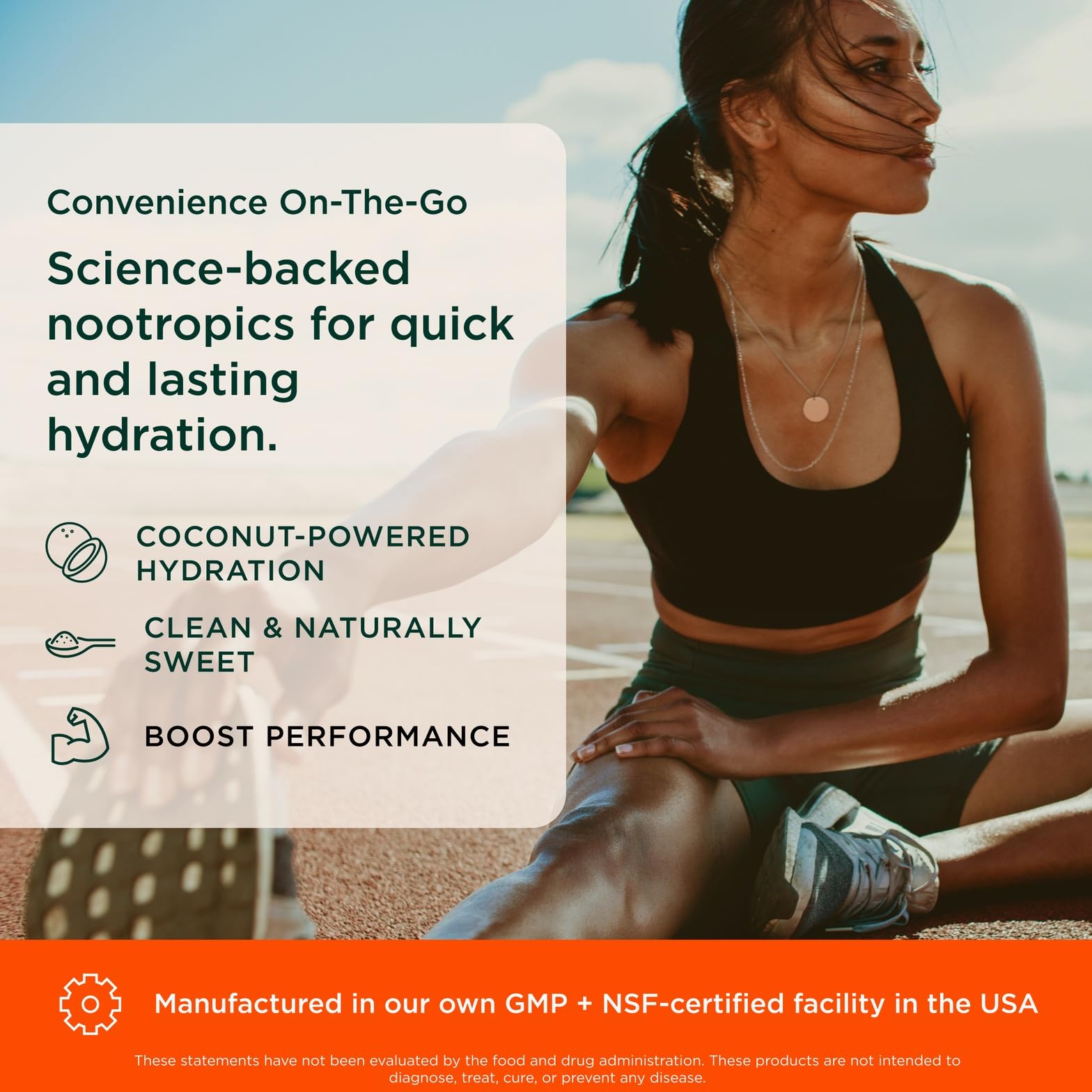 The Genius Brand Genius Hydrate - Electrolyte Supplement for Daily Hydration - Coconut Water - Sugar-Free - 8 Essential Minerals & Nutrients - Non-GMO - Sour Peach Rings - 50 Servings The Genius BrandBuy Supplements Australia