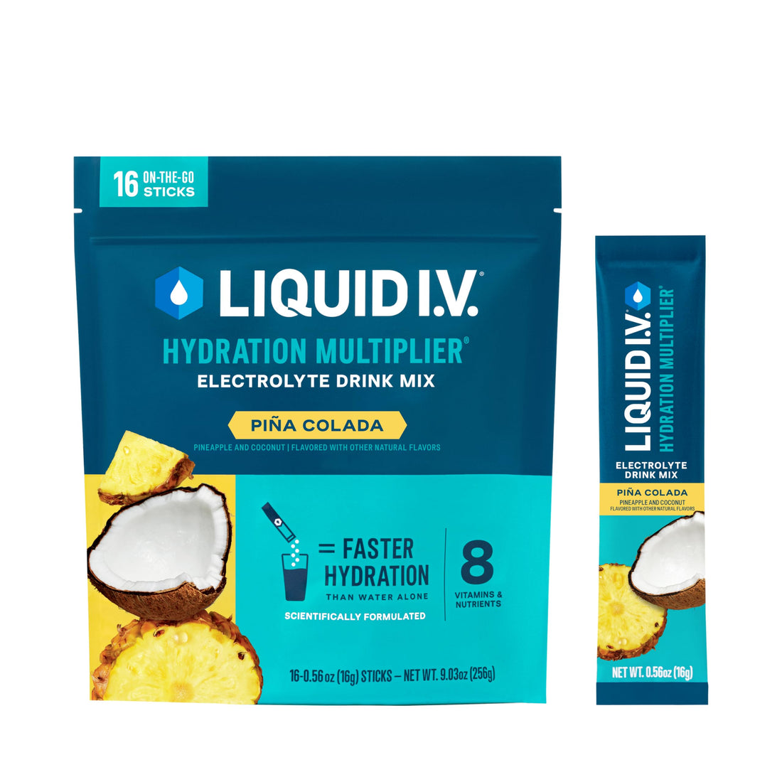 Liquid I.V.® Hydration Multiplier - Pina Colada | Electrolyte Powder Drink Mix | 1 Pack (16 Servings) Liquid I.V.Buy Supplements Australia