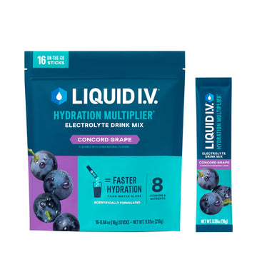 Liquid I.V.® Hydration Multiplier - Concord Grape | Electrolyte Powder Drink Mix | 1 Pack (16 Servings) Liquid I.V.Buy Supplements Australia