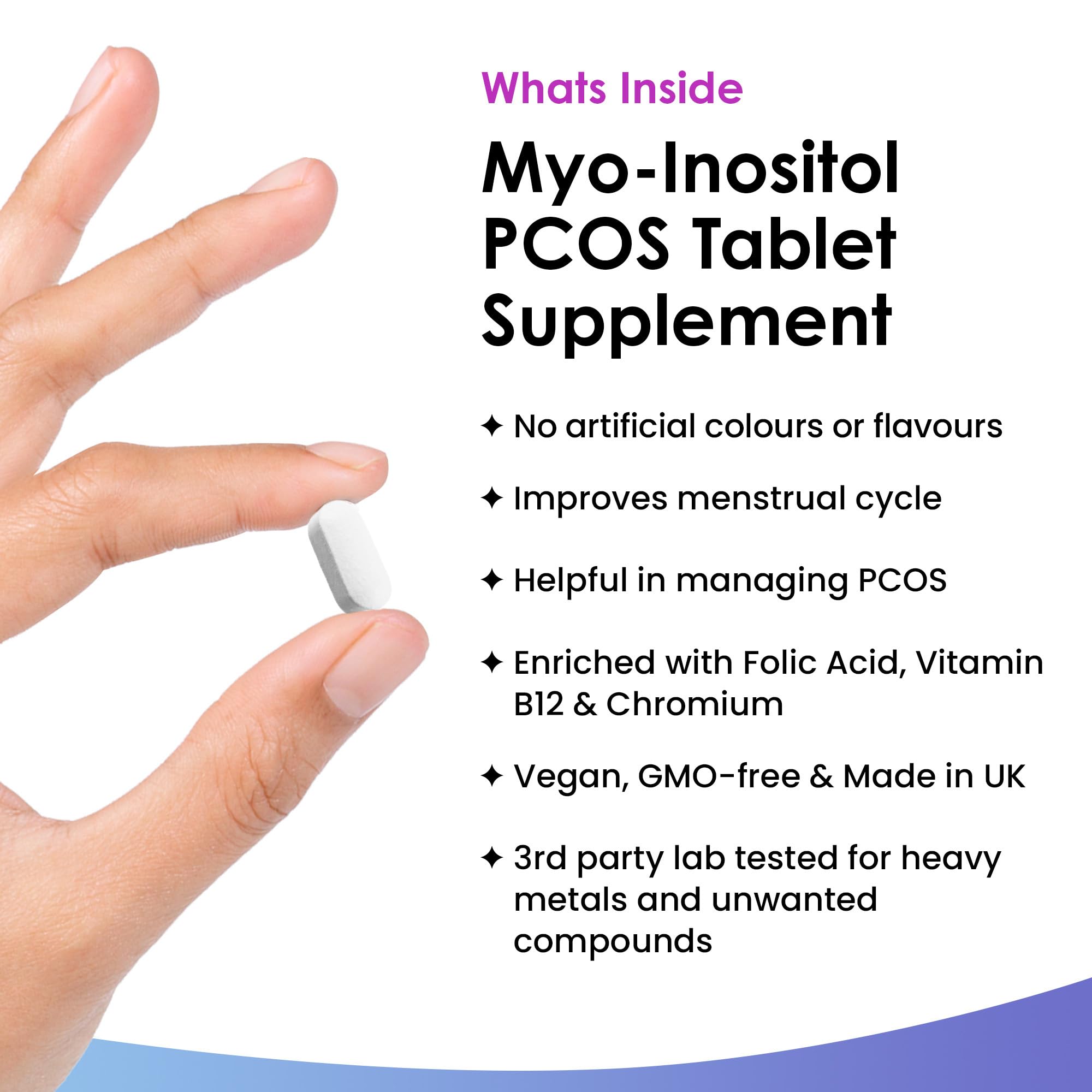 Myo-Inositol PCOS Supplement - Myo Inositol Tablets PCOS Supplement Enriched NEW LEAF PRODUCTSBuy Supplements Australia