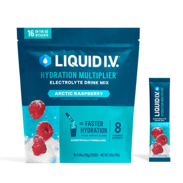 Liquid I.V.® Hydration Multiplier - Arctic Raspberry | Electrolyte Powder Drink Mix | 1 Pack (16 Servings) Liquid I.V.Buy Supplements Australia