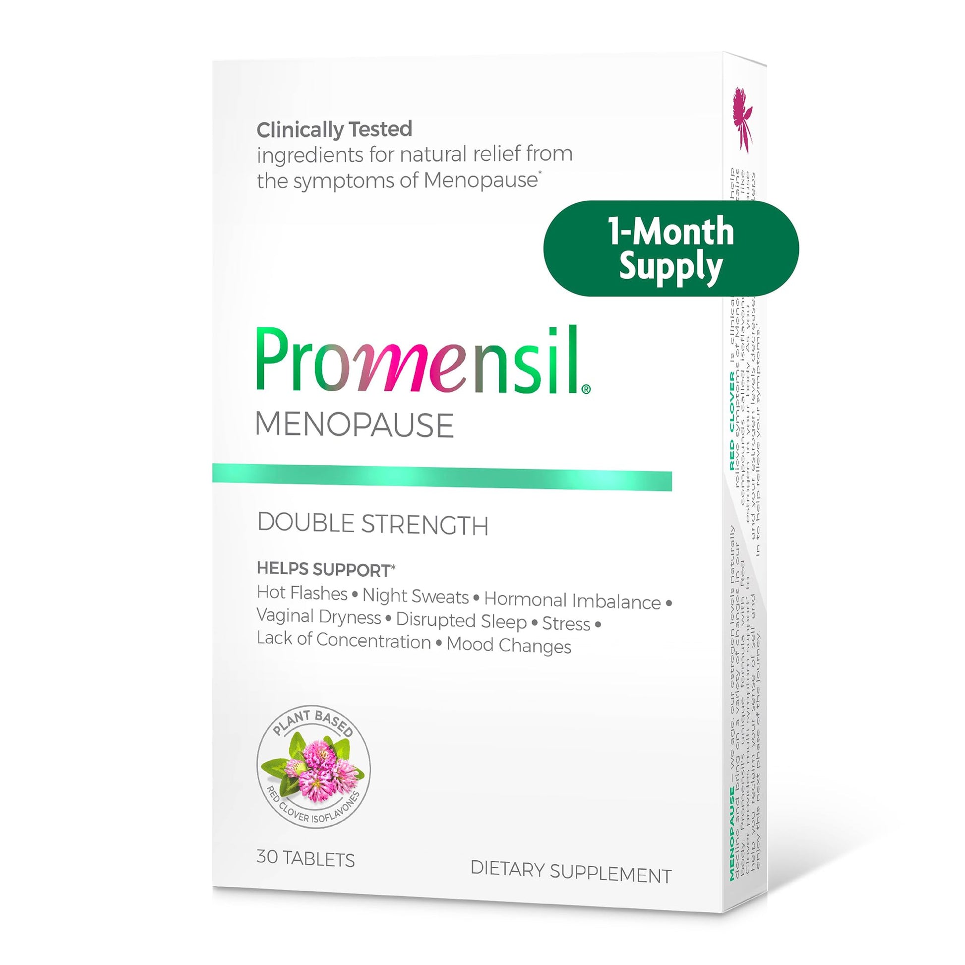 Promensil Menopause Double Strength - Menopause Supplements for Women, Red Clover Isoflavones, Helps Support Hot Flashes, Night Sweats, Restlessness - 30 Count PromensilBuy Supplements Australia