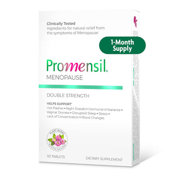Promensil Menopause Double Strength - Menopause Supplements for Women, Red Clover Isoflavones, Helps Support Hot Flashes, Night Sweats, Restlessness - 30 Count PromensilBuy Supplements Australia