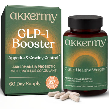 Akkermansia Probiotic for Appetite Suppressant & Craving Control | Increases GLP-1 for Weight Loss | 60 Day Supply | Made in USA | Bacillus Coagulans, B2, D3 & Chromium | SIBO Friendly, Vegan AkkermyBuy Supplements Australia