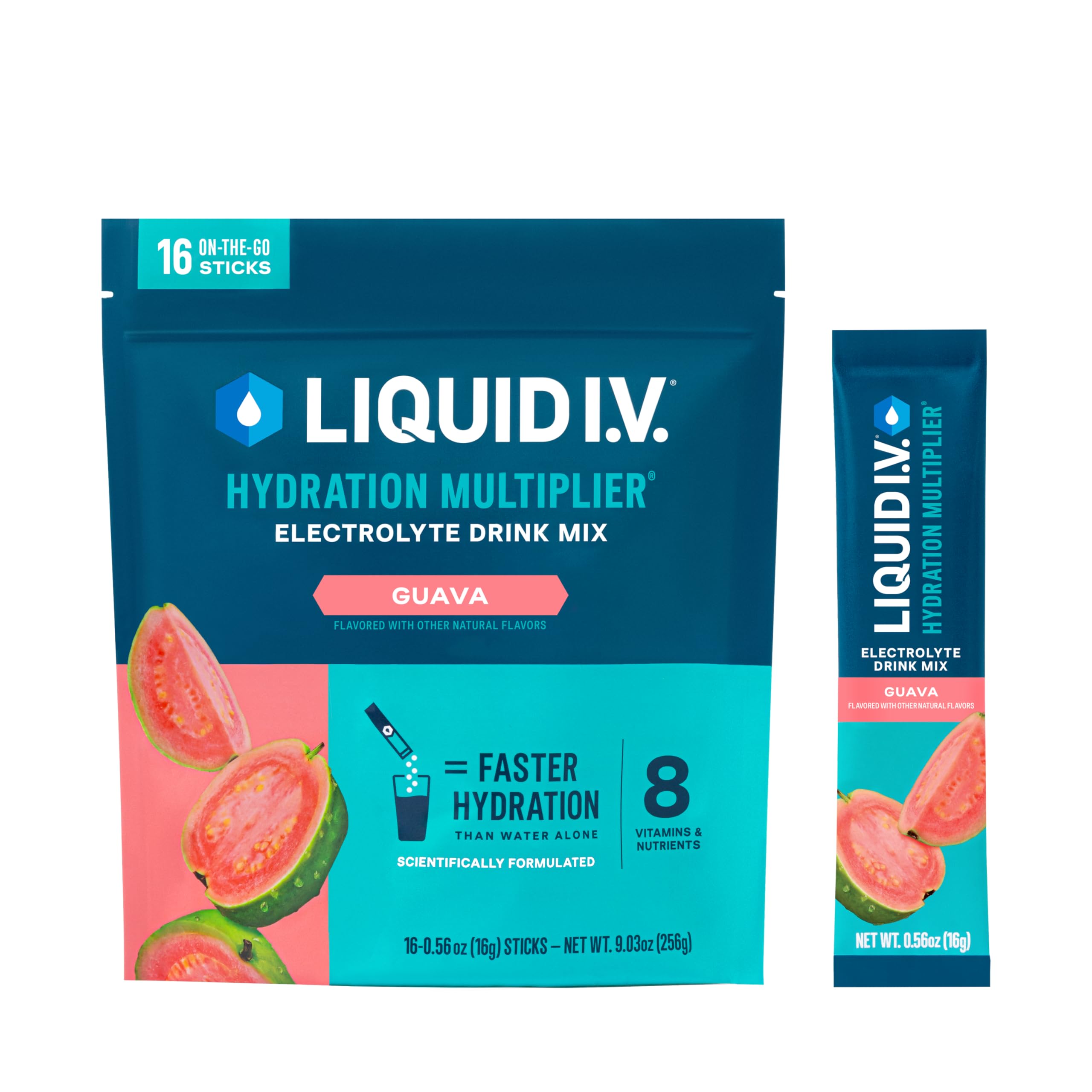Liquid I.V.® Hydration Multiplier - Guava | Electrolyte Powder Drink Mix | 1 Pack (16 Servings) Liquid I.V.Buy Supplements Australia