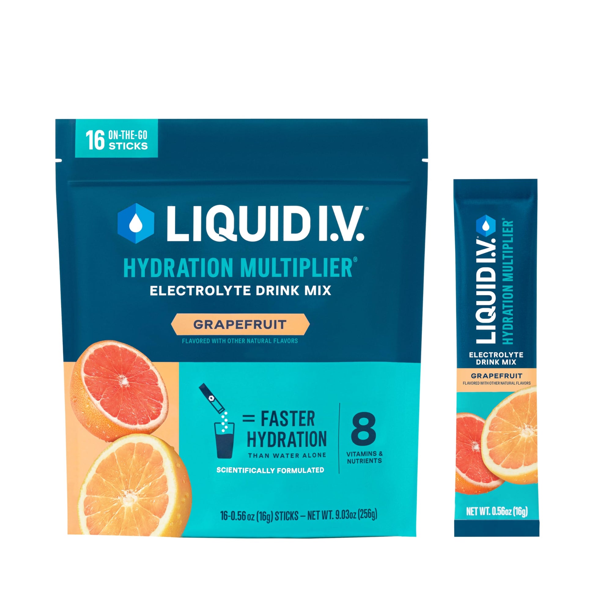 Liquid I.V.® Hydration Multiplier - Grapefruit | Electrolyte Powder Drink Mix | 1 Pack (16 Servings) Liquid I.V.Buy Supplements Australia