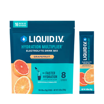 Liquid I.V.® Hydration Multiplier - Grapefruit | Electrolyte Powder Drink Mix | 1 Pack (16 Servings) Liquid I.V.Buy Supplements Australia