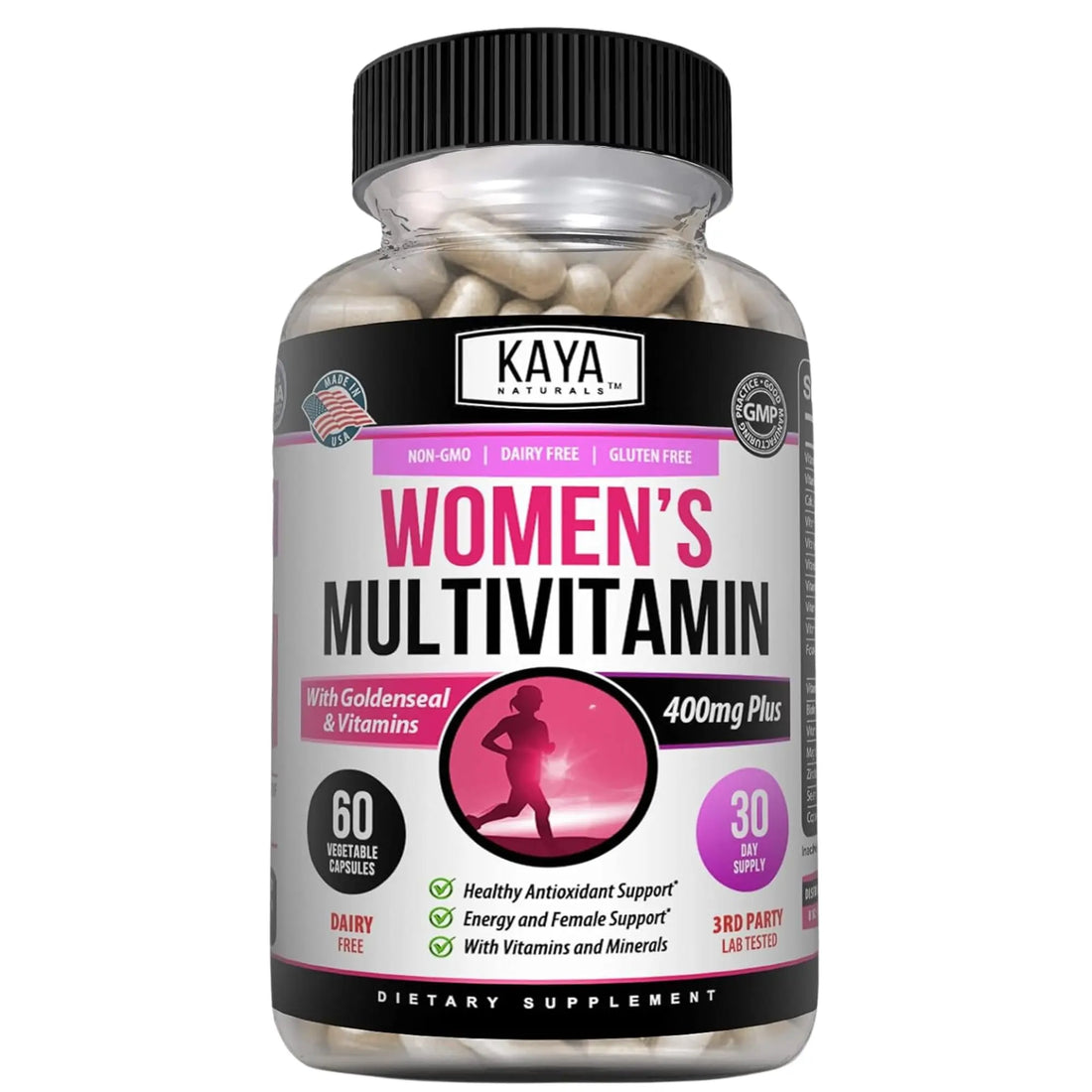 Kaya Naturals Women's Multivitamin, Overall Healthy Antioxidant, and Immune Support, Vitamins A, D, C, E, Biotin Kaya Naturals