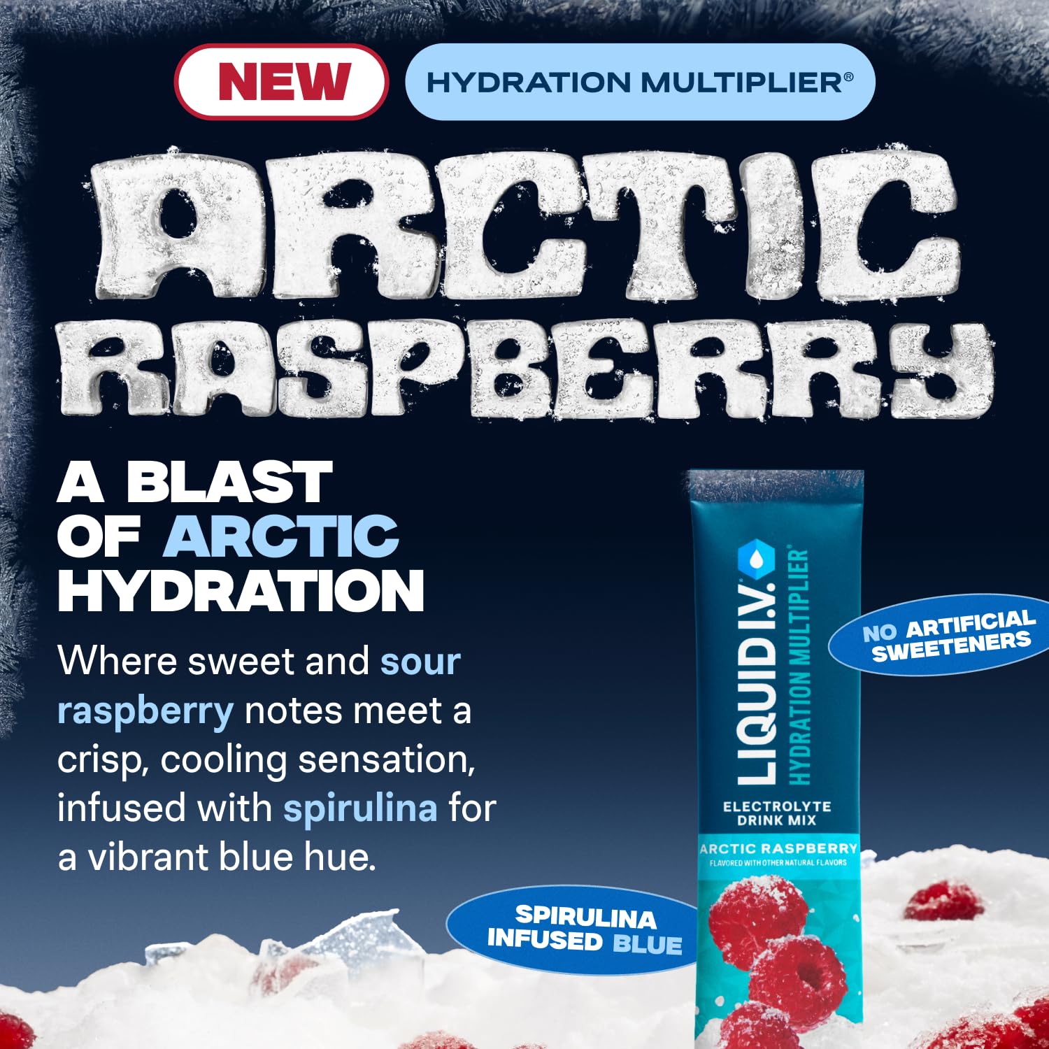 Liquid I.V.® Hydration Multiplier – Arctic Raspberry | Electrolyte Powder Drink Mix | 3 Pack (48 Servings) Liquid I.V.Buy Supplements Australia