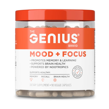 The Genius Brand Mood + Focus Nootropic – 400mg Organic Lion’s Mane, Alpha GPC & Citicoline – Memory & Focus Supplement – 30 Servings The Genius BrandBuy Supplements Australia