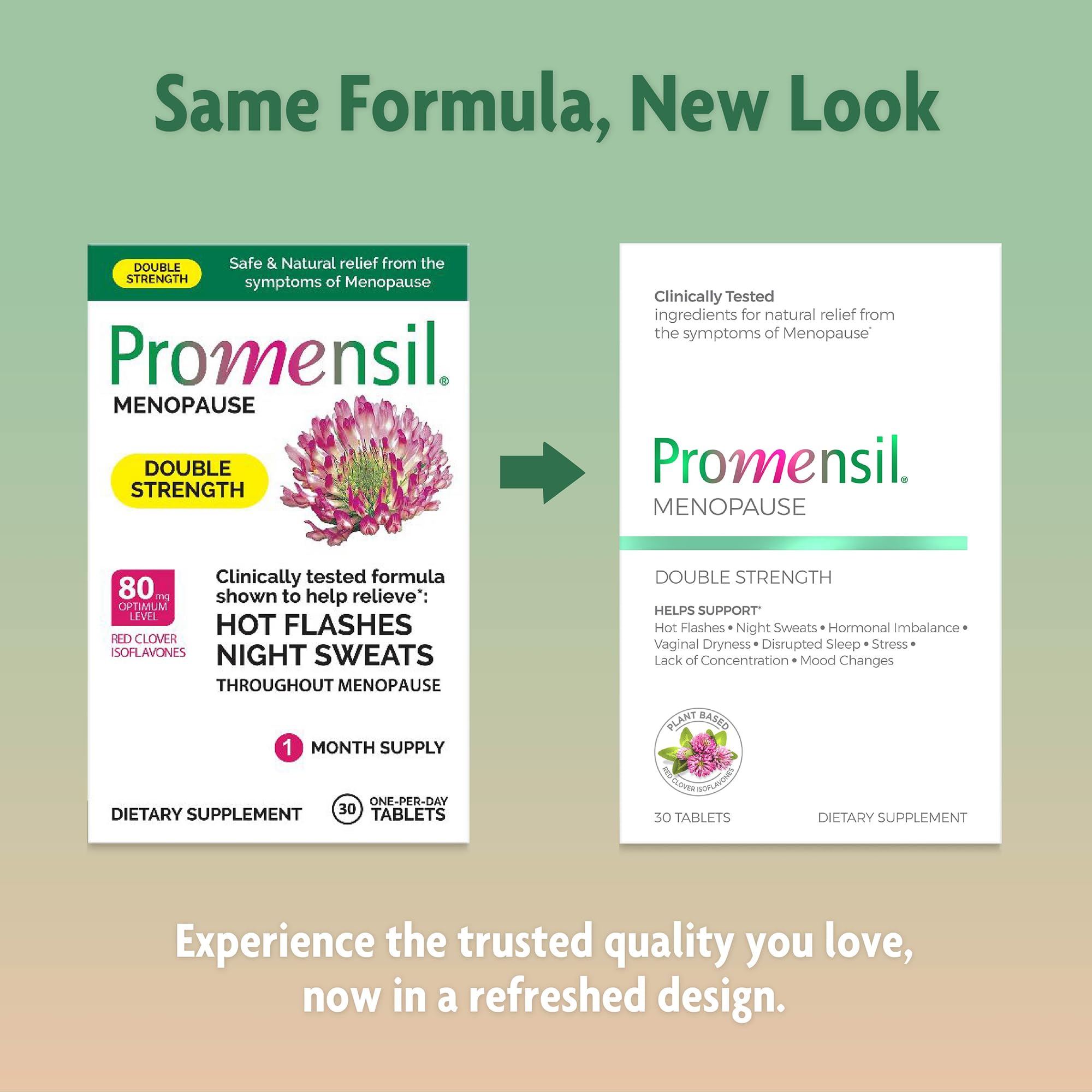 Promensil Menopause Double Strength - Menopause Supplements for Women, Red Clover Isoflavones, Helps Support Hot Flashes, Night Sweats, Restlessness - 30 Count PromensilBuy Supplements Australia