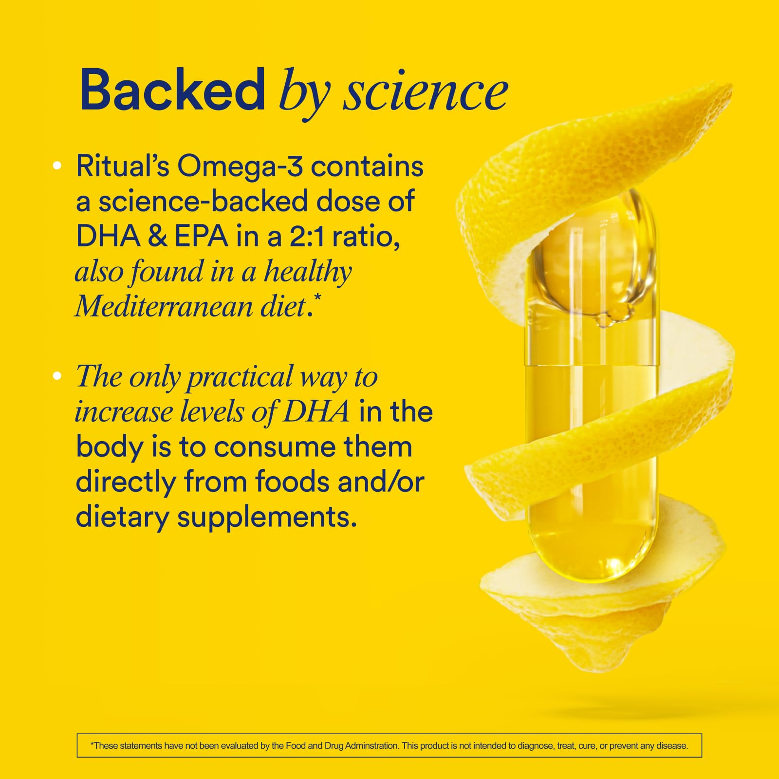 Ritual Omega 3 - Vegan - Science-Backed Dose of DHA & EPA Fatty Acids in 2:1 Ratio, Bioavailable, Brain and Heart Health Support, Minimal Burp-Back, Sustainably Sourced Microalgae, 30 Day Supply RitualBuy Supplements Australia