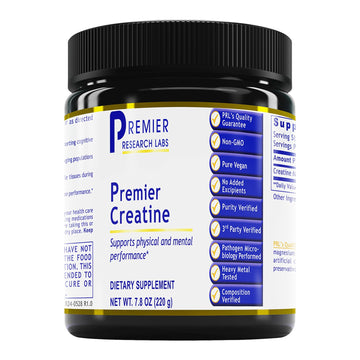 Premier Research Labs Premier Creatine - Creatine Monohydrate Powder, Creatine Powder for Men, Women, Vegetarians, Unflavored Vegan Friendly Formula - 7.8 oz (40 Servings) Premier Research LabsBuy Supplements Australia