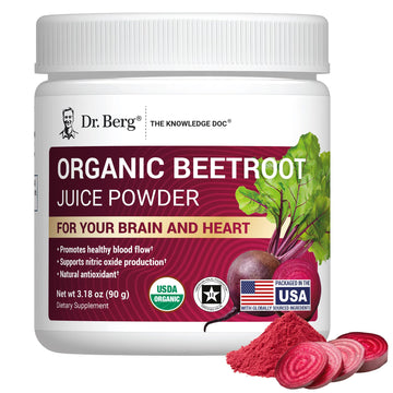 Dr. Berg Raw Organic Beet Powder from Real Earth-Grown Beets – USDA Certified Organic Beet Root Powder to Support Nitric Oxide Levels, Energy, Blood Flow, & Heart Health* – 30 Servings Dr. Berg NutritionalsBuy Supplements Australia