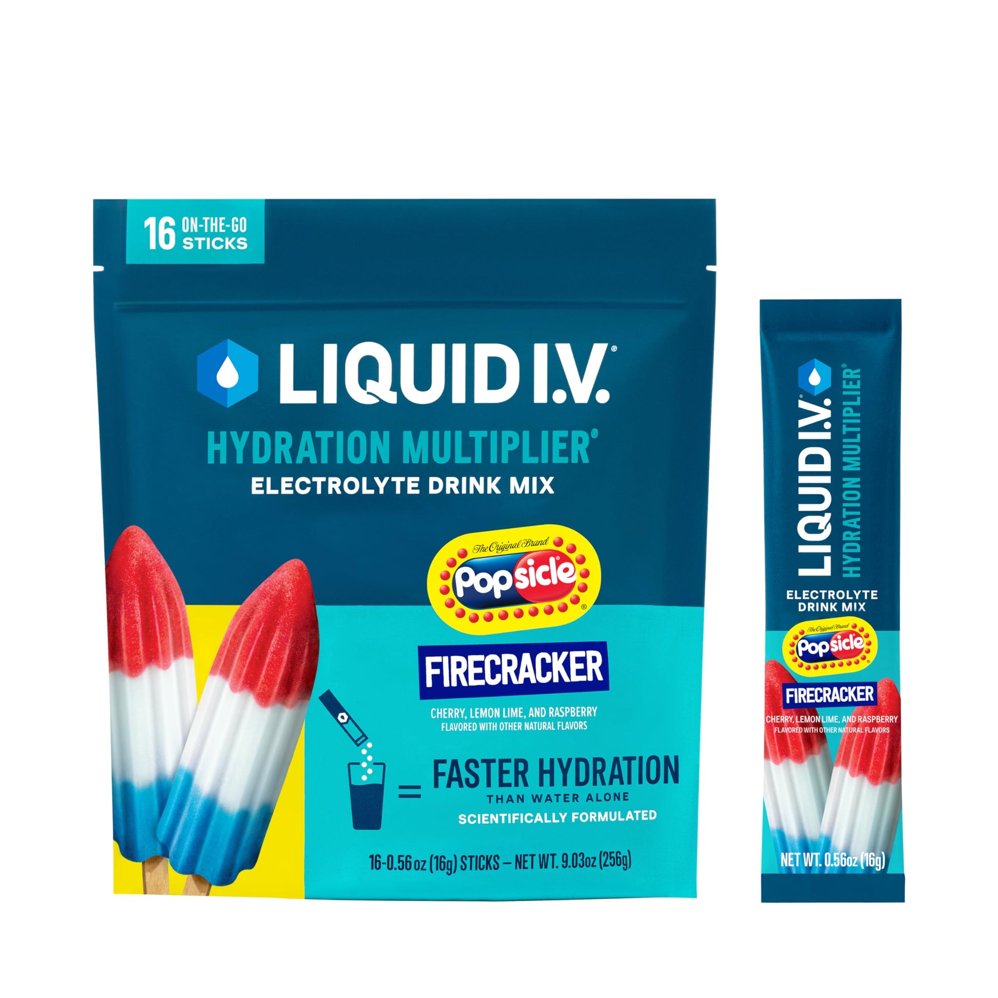 Liquid I.V.® Hydration Multiplier - Popsicle Firecracker | Electrolyte Powder Drink Mix | 1 Pack (16 Servings) Liquid I.V.Buy Supplements Australia