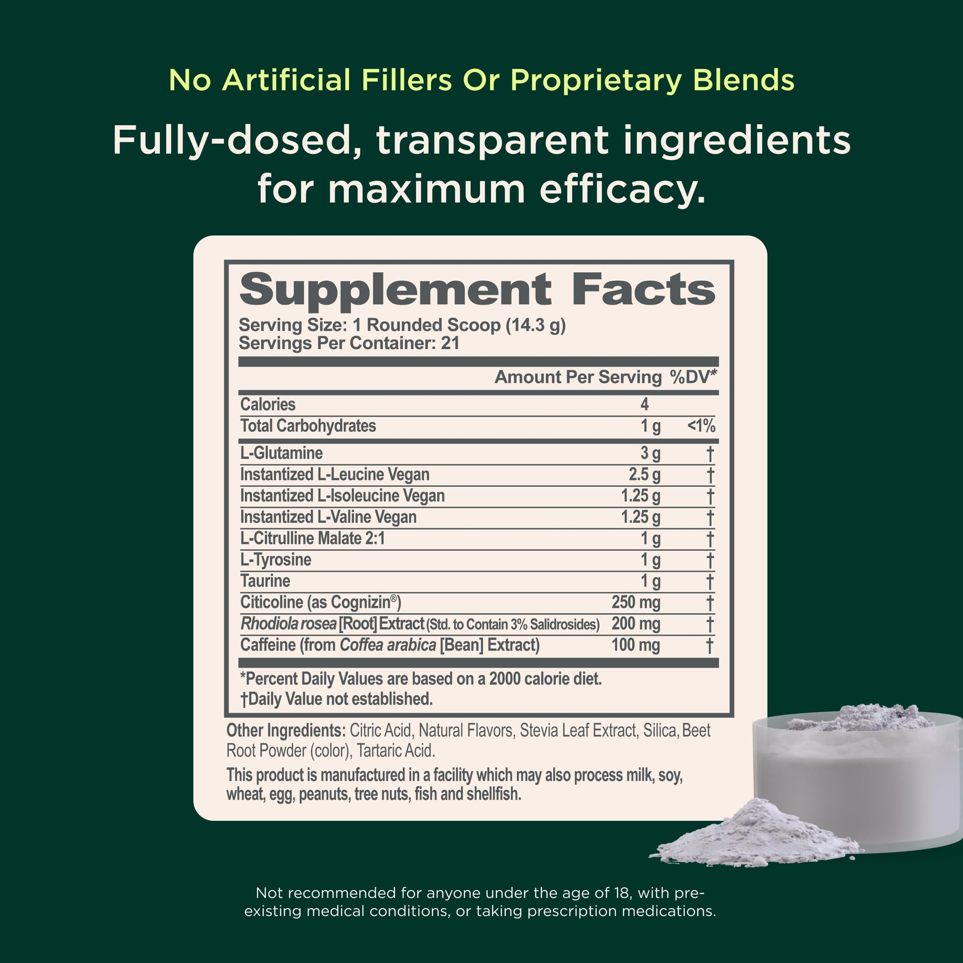 Genius BCAA Powder - 5g Vegan BCAAs L-Glutamine, Cognizin & Rhodiola Muscle Recovery Energy Support 100mg Caffeine Pre, Intra, Post-Workout Nootropic Supplement for Focus & Performance - Grape Limeade The Genius BrandBuy Supplements Australia