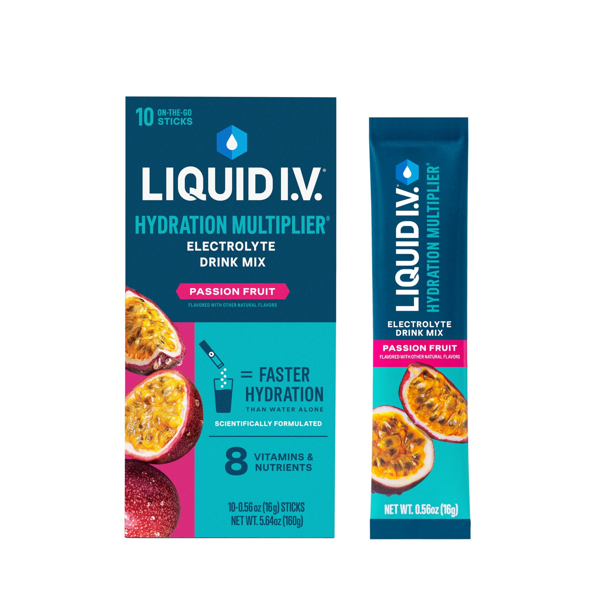 Liquid I.V.® Hydration Multiplier - Passion Fruit | Electrolyte Powder Drink Mix | 1 Pack (10 Servings) Liquid I.V.Buy Supplements Australia