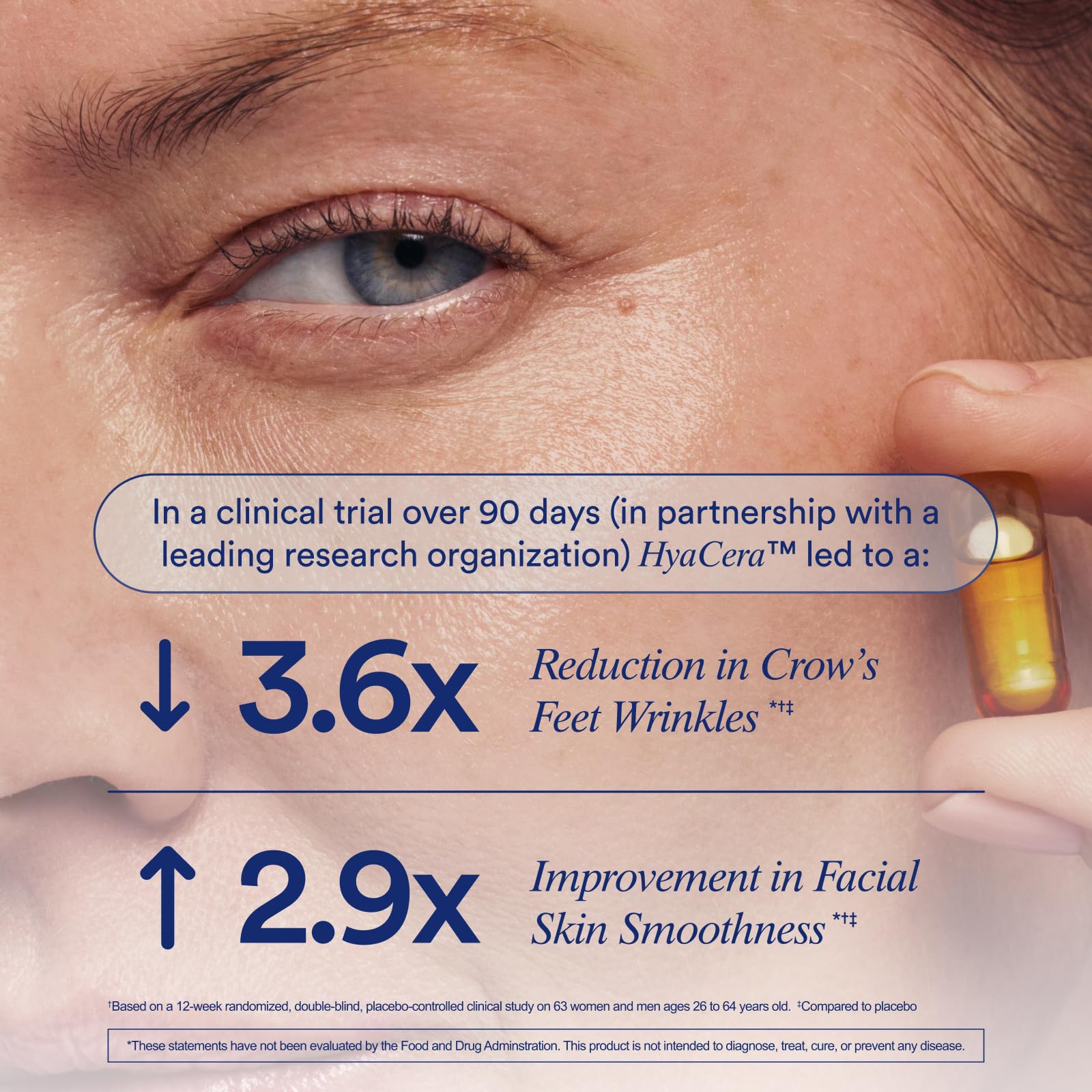 Ritual HyaCera Skin Supplement for Wrinkle Support, with Hyabest® and Ceratiq® for Skin Hydration Support, Hyaluronic Acid, Glycolipids, Ceramides, Gluten Free, Non GMO, Vanilla Essence, 30 Day Supply RitualBuy Supplements Australia